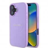 Husa telefon Guess PU Grained Classic Logo MagSafe Case pentru iPhone  16 Purple