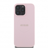 Husa telefon Guess PU Grained Classic Logo MagSafe Case pentru iPhone 16 Pro Pink
