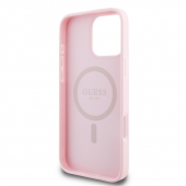 Husa telefon Guess PU Grained Classic Logo MagSafe Case pentru iPhone 16 Pro Pink