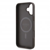 Husa telefon Guess PU Leather 4G Big Love Logo MagSafe Case pentru iPhone 16 Brown