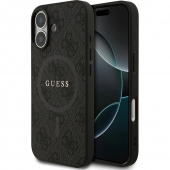 Husa telefon Guess PU Leather 4G Colored Ring MagSafe pentru iPhone 17 Black