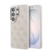 Husa telefon Guess PU Leather 4G Gold Frame Magnetic Case pentru Samsung Galaxy S26 Ultra Pink