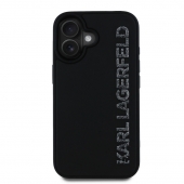 Husa telefon Karl Lagerfeld 3D Rubber Glitter Logo Case pentru iPhone 16 Black