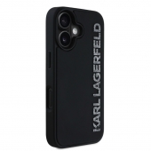 Husa telefon Karl Lagerfeld 3D Rubber Glitter Logo Case pentru iPhone 16 Black