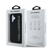 Husa telefon Karl Lagerfeld 3D Rubber Glitter Logo Case pentru iPhone 16 Black