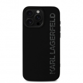 Husa telefon Karl Lagerfeld 3D Rubber Glitter Logo Case pentru iPhone 16 Pro Max Black
