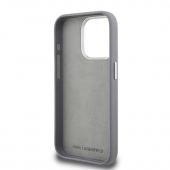 Husa telefon Karl Lagerfeld Grained PU K&CH Heads Case pentru iPhone 15 Pro Max Grey