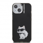 Husa telefon Karl Lagerfeld IML Aquarelle Choupette Case pentru iPhone 15 Black