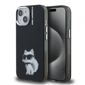 Husa telefon Karl Lagerfeld IML Aquarelle Choupette Case pentru iPhone 15 Black