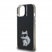 Husa telefon Karl Lagerfeld IML Aquarelle Choupette Case pentru iPhone 15 Black