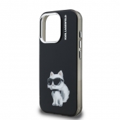 Husa telefon Karl Lagerfeld IML Aquarelle Choupette Case pentru iPhone 15 Pro Black
