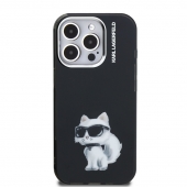 Husa telefon Karl Lagerfeld IML Aquarelle Choupette Case pentru iPhone 15 Pro Max Black