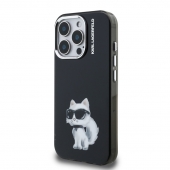 Husa telefon Karl Lagerfeld IML Aquarelle Choupette Case pentru iPhone 15 Pro Max Black