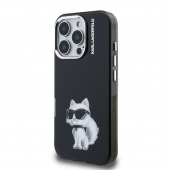 Husa telefon Karl Lagerfeld IML Aquarelle Choupette Case pentru iPhone 16 Pro Black