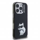 Husa telefon Karl Lagerfeld IML Aquarelle Choupette Case pentru iPhone 16 Pro Max Black