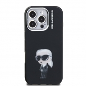 Husa telefon Karl Lagerfeld IML Aquarelle Karl Case pentru iPhone 16 Pro Black