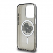 Husa telefon Karl Lagerfeld IML Glitter Karl and Choupette Sketch MagSafe Case pentru iPhone 15 Pro Black