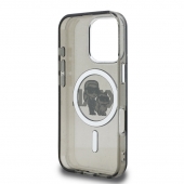 Husa telefon Karl Lagerfeld IML Glitter Karl and Choupette Sketch MagSafe Case pentru iPhone 16 Pro Max Black