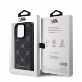 Husa telefon Karl Lagerfeld PU Karl Heads Pattern MagSafe Case pentru iPhone 15 Pro Max Black