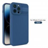 Husa TPU Cross Grain Apple Iphone 15 Pro Max (6.7) albastru 