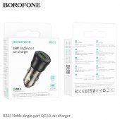 Incarcator auto Borofone BZ23 Noble QC 3.0 fara cablu negru