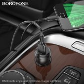 Incarcator auto Borofone BZ23 Noble QC 3.0 set cu cablu micro negru