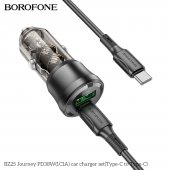 Incarcator auto Borofone BZ24 Clever PD 20W set cu cablu Type-C la Type-C