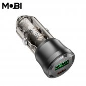 Incarcator auto Mobi MA-01 1A1C PD 38W negru translucid