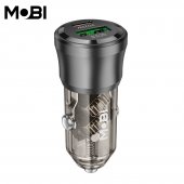Incarcator auto Mobi MA-01 1A1C PD 38W negru translucid