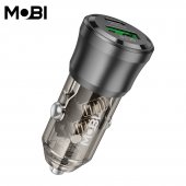 Incarcator auto Mobi MA-01 1A1C PD 38W negru translucid