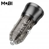 Incarcator auto Mobi MA-01 1A1C PD 38W negru translucid