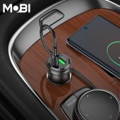 Incarcator auto Mobi MA-01 1A1C PD 38W negru translucid
