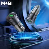 Incarcator auto Mobi MA-01 1A1C PD 38W negru translucid