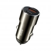 Incarcator auto Rock H20 USB + Tip C 15W 3A fara cablu gri inchis