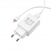 Incarcator priza Borofone BA21A 1 USB QC 3.0 micro alb