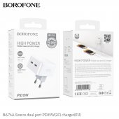 Incarcator priza Borofone BA76A Source PD 35W (2C) alb fara cablu