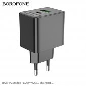Incarcator priza Borofone BAS14A Erudite PD 20W + QC3.0  fara cablu negru