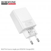 Incarcator priza Borofone BAS73A Source PD 20W fara cablu alb