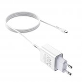 Incarcator priza Hoco C81A Asombroso un port USB set cu cablu Type-C alb