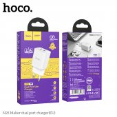 Incarcator priza Hoco N25 Maker 2 USB 2.1A alb