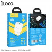 Incarcator priza Hoco N26 Maxim 1 USB QC 3.0 fara cablu alb