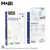 Incarcator priza Mobi MP-40 18W fara cablu alb
