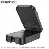 Incarcator wireless pliabil 3 in 1 Borofone BQ38 Sharp negru