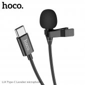 Microfon lavalier Hoco L14 Type-C negru