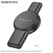 Pad incarcare wireless Borofone BQ31 Portable pentru Apple Watch  si Samsung Watch negru