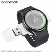 Pad incarcare wireless Borofone BQ31 Portable pentru Apple Watch  si Samsung Watch negru