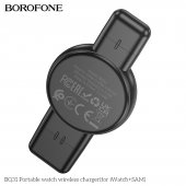 Pad incarcare wireless Borofone BQ31 Portable pentru Apple Watch  si Samsung Watch negru