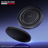 Pad incarcare wireless Borofone BQ40 Crown fast charge negru