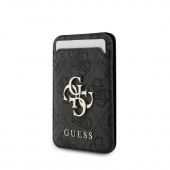 Portofel MagSafe Guess 4G Metal Logo Stand Black