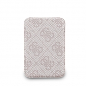 Portofel MagSafe Guess 4G Metal Logo Stand Pink